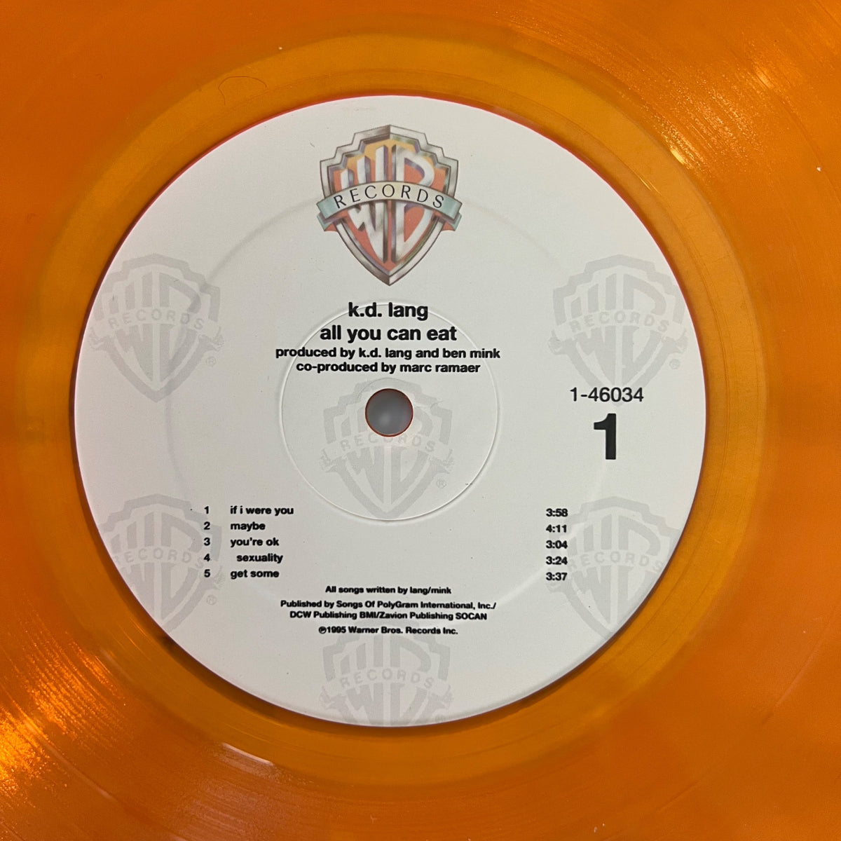 K.D. Lang - All You Can Eat / 1. US-Press. 1995 - (Mint/M-)