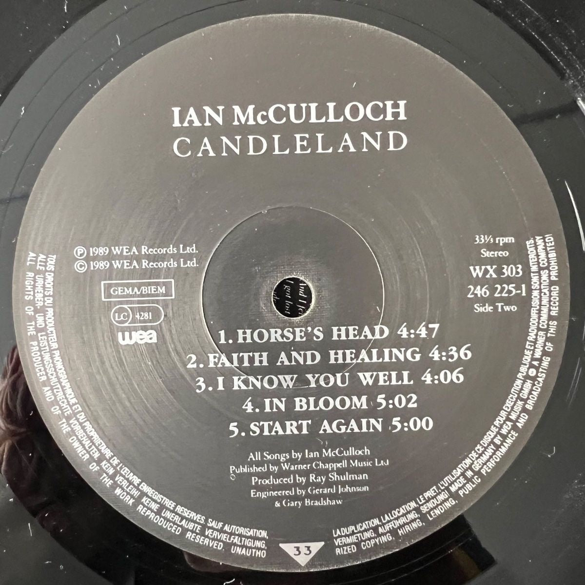 Ian McCulloch - Candleland / 1. EU-Press. 1989 - (M-/M-)