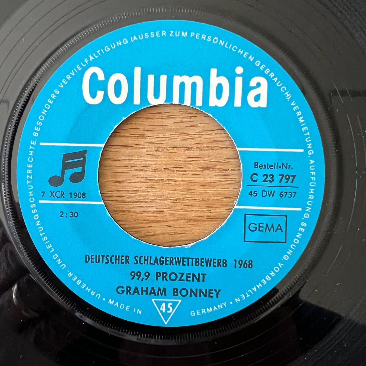 Graham Bonney - 99,9 Prozent / 1. D-Press. 1968 - (VG++/VG+)