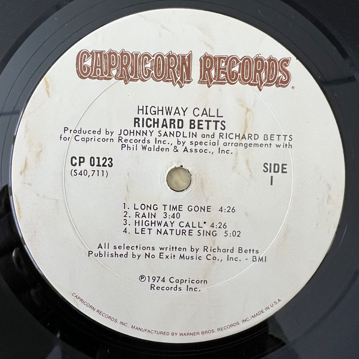 Richard Betts - Highway Call / 1. US-Press. 1974 incl. Poster - (M-/VG++)