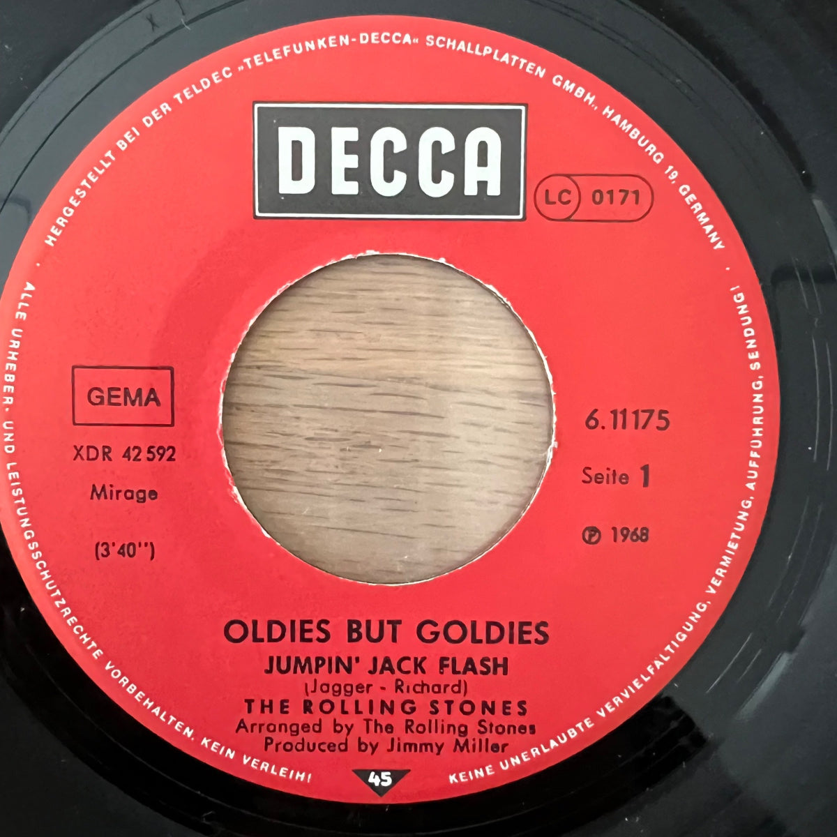 Rolling Stones - Jumping' Jack Flash / D-Press. RE - (VG++/VG+)