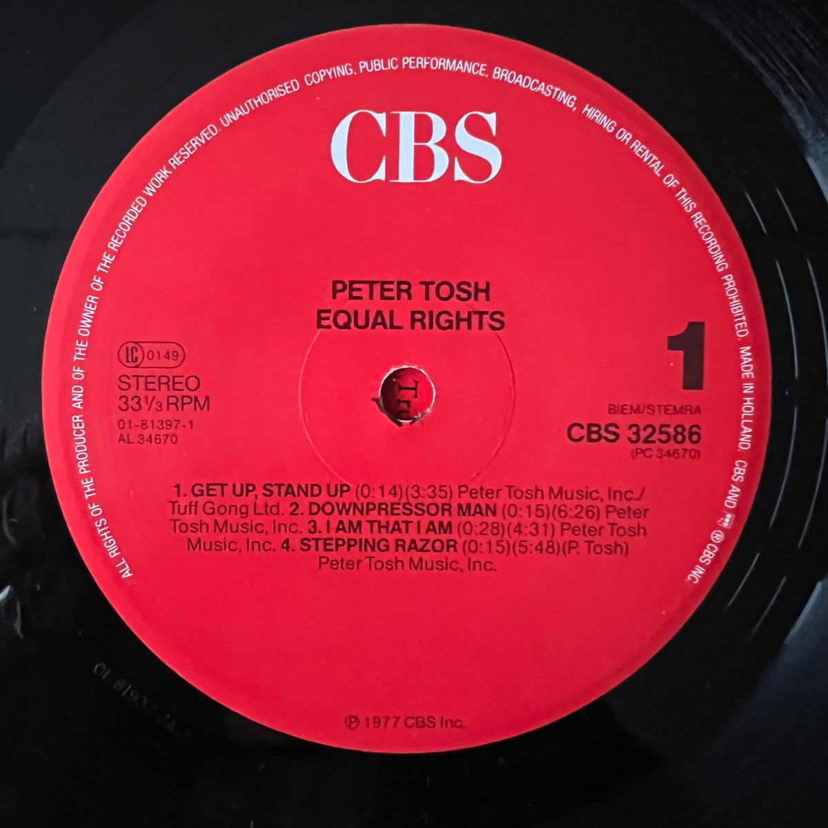 Peter Tosh - Equal Rights / NL-Press. RE - (M-/M-)