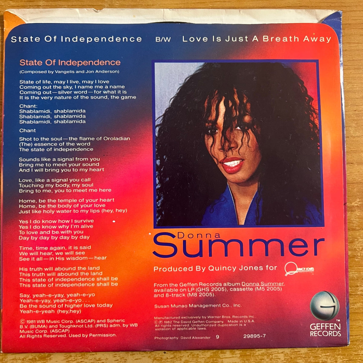 Donna Summer - State Of Independence / 1. US-Press. 1982 - (M-/M-)