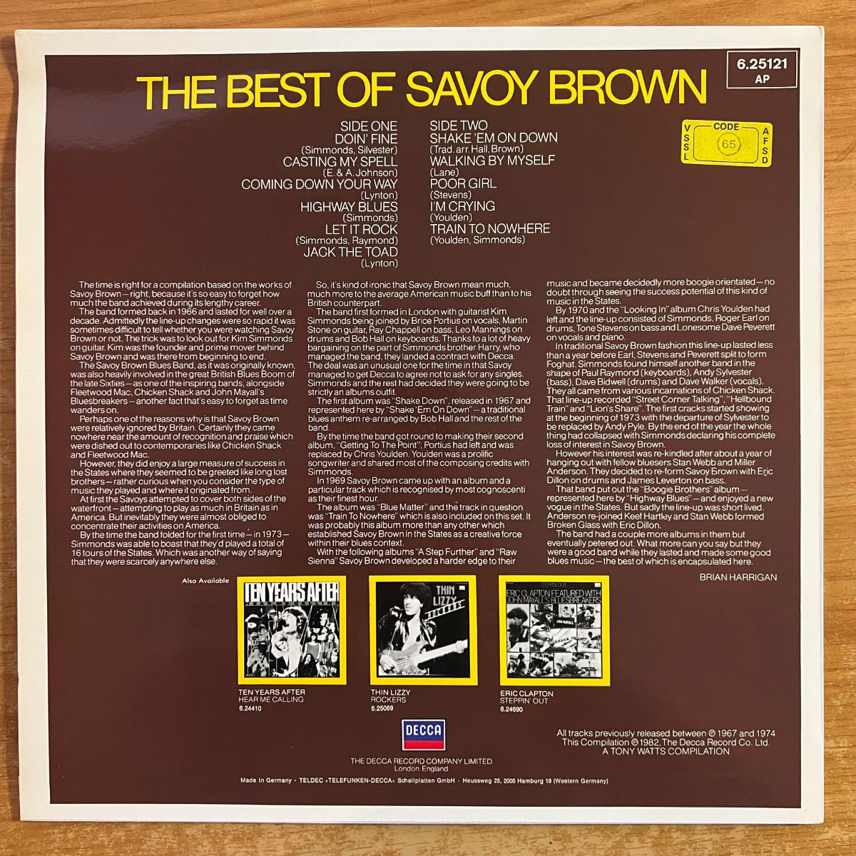 Davon Brown - The Best Of / D-Press. 1982 - (M-/M-)