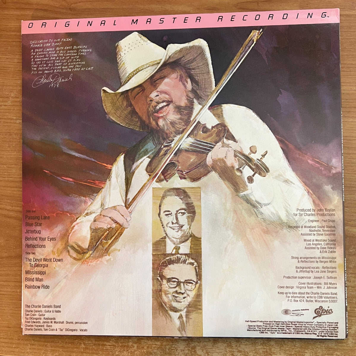 Charlie Daniels Band - Million Mile Reflections / Audiophile MFSL 198 ? - (M-/VG++)