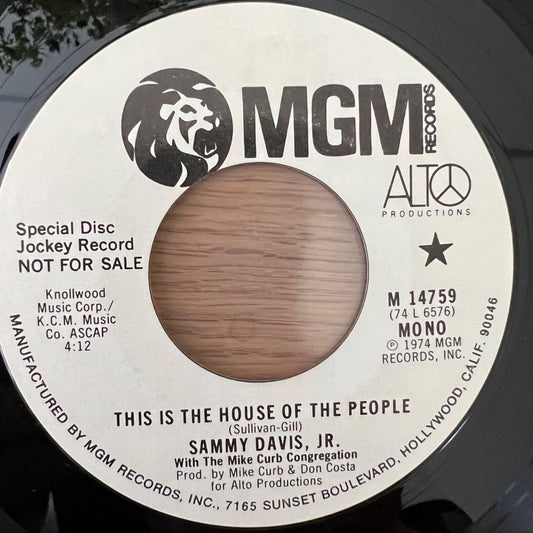 Sammy Davis Jr. - This Is The House Of The People / US-Promo 1974 - (VG+/Neutral)