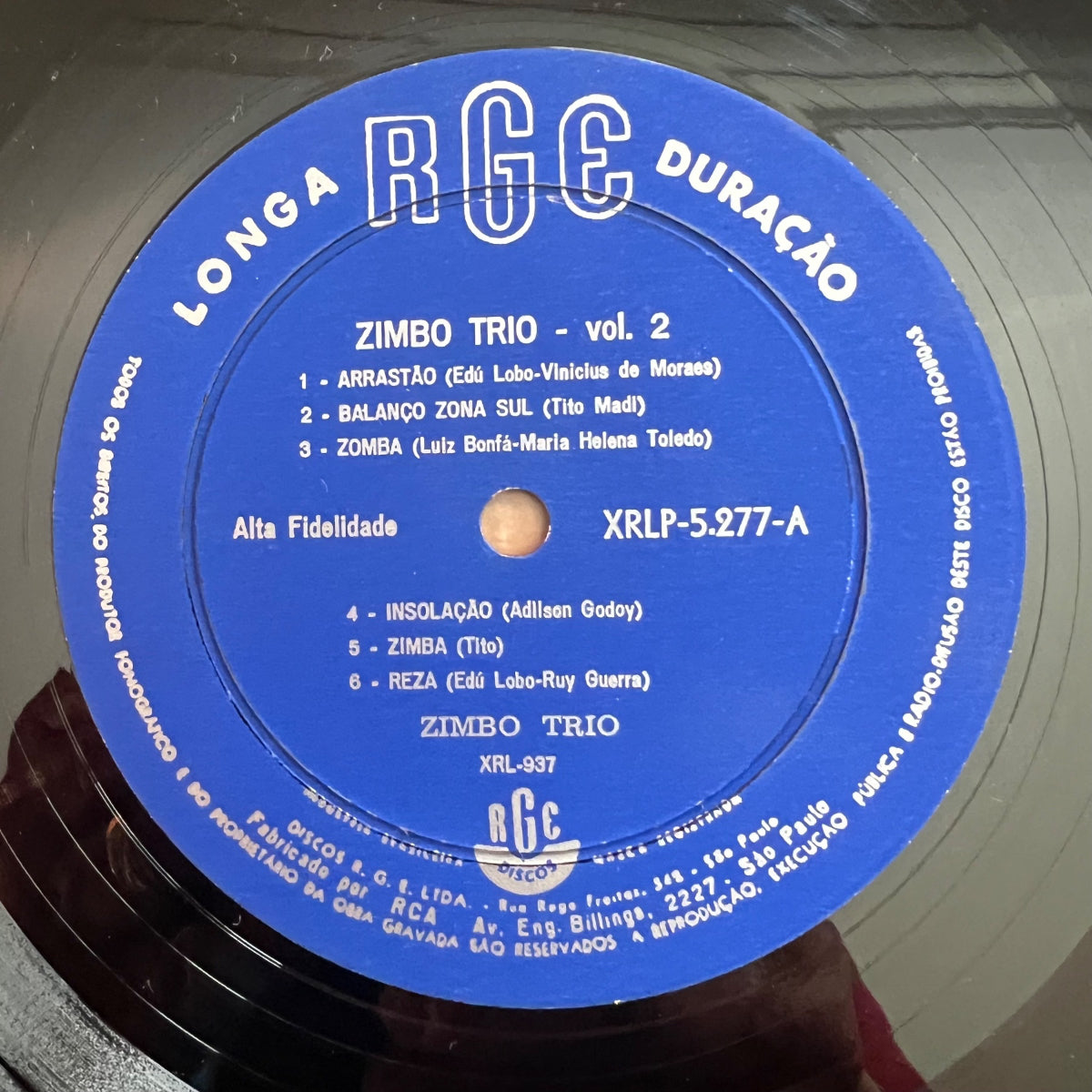 Zimbo Trio - Vol. 2 / 1. Brasil-Press. 1965 - (VG++/VG++)