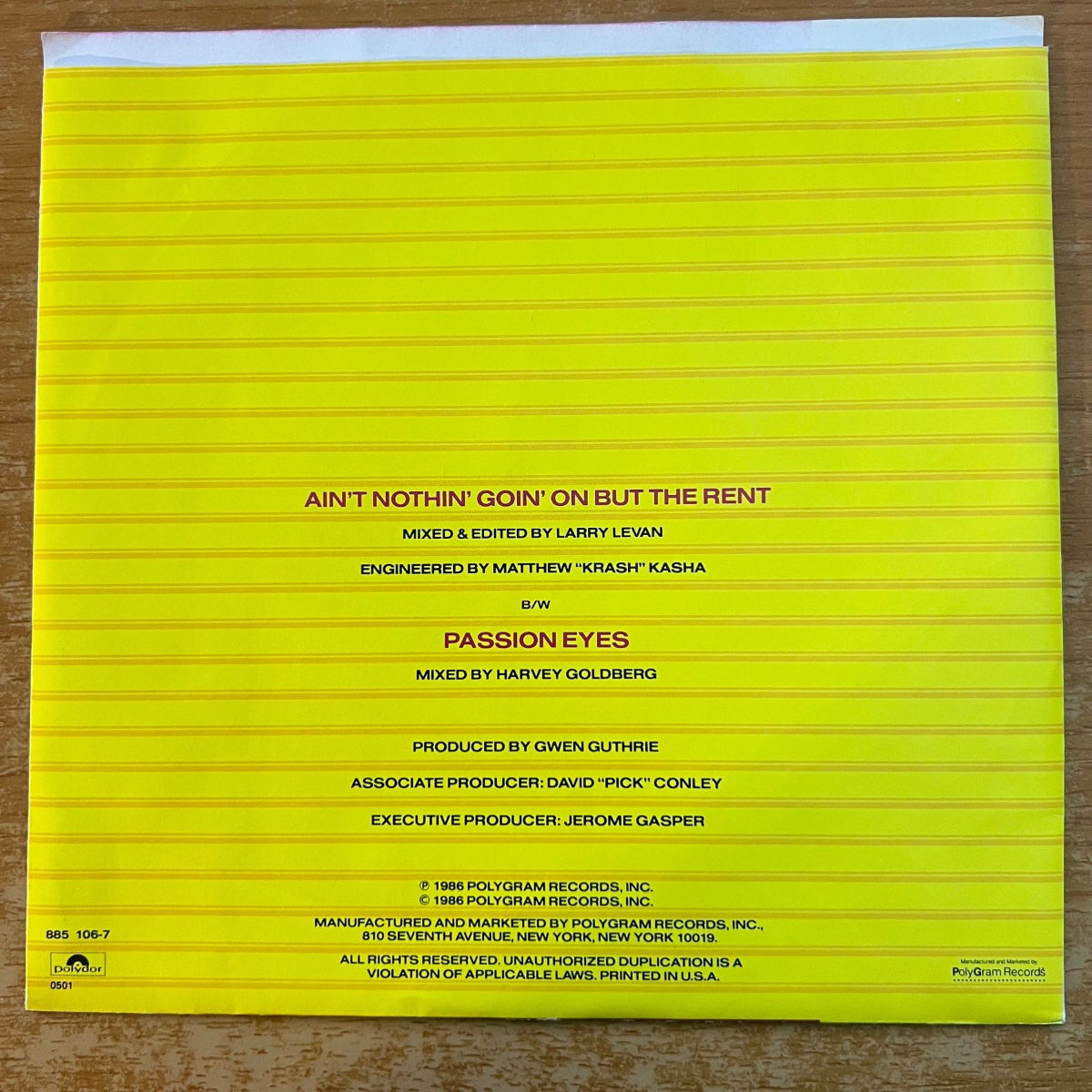 Gwen Guthrie - Ain't Nothin' Goin' On But The Rent / 1. US-Press. 1986 - (M-/M-)