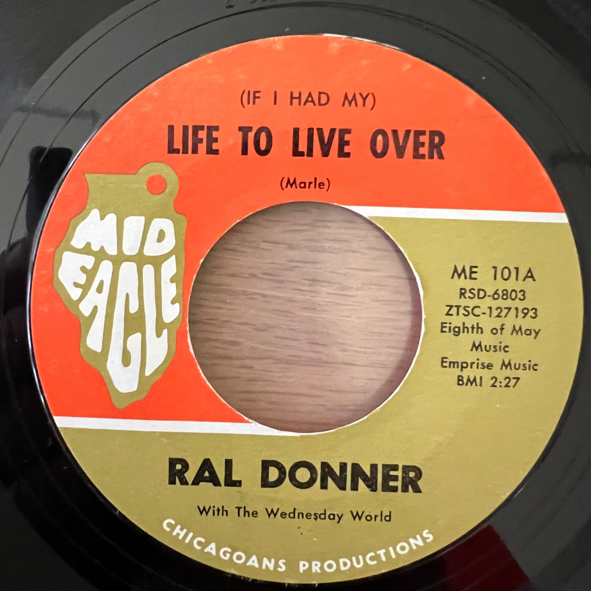 Ral Donner - (If I Had My) Life To Live Over / 1. US-Press. 1968 - (VG++/Neutral)