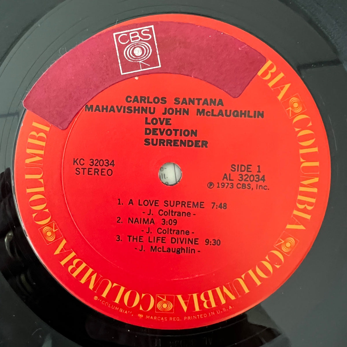 Carlos Santana & Mahavishnu John McLaughlin - Love Devotion Surrender / 1. US-Press. 1973 - (VG++/VG++)