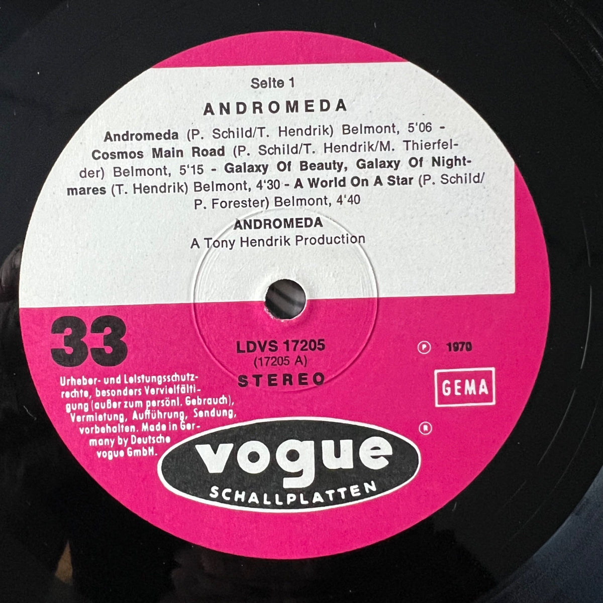 Andromeda - Same / 1. D-Press. 1970 - (M-/M-)