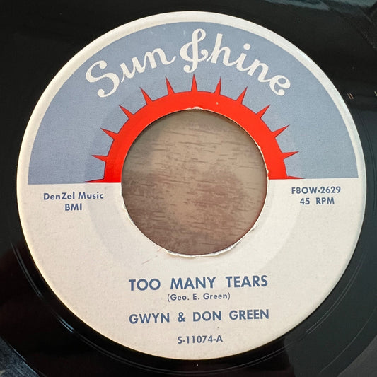 Gwyn & Don Green - Too Many Tears / 1. US-Press. 1955 - (M-/Neutral)