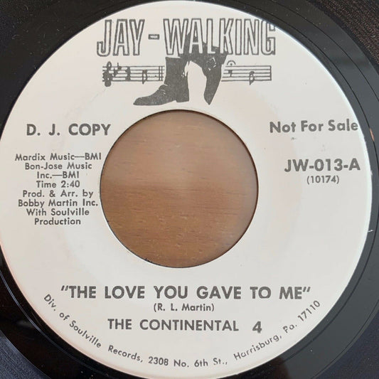 Continental 4 - The Love You Gave Me / 1. US-Press. 1971 - (VG++/Neutral)