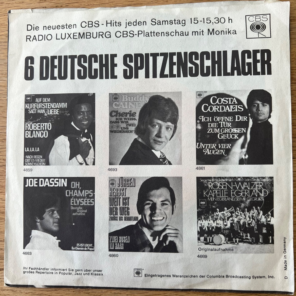 Joe Dassin - Le Chemin De Papa / 1. D-Press. 1969 - (VG+/VG+)