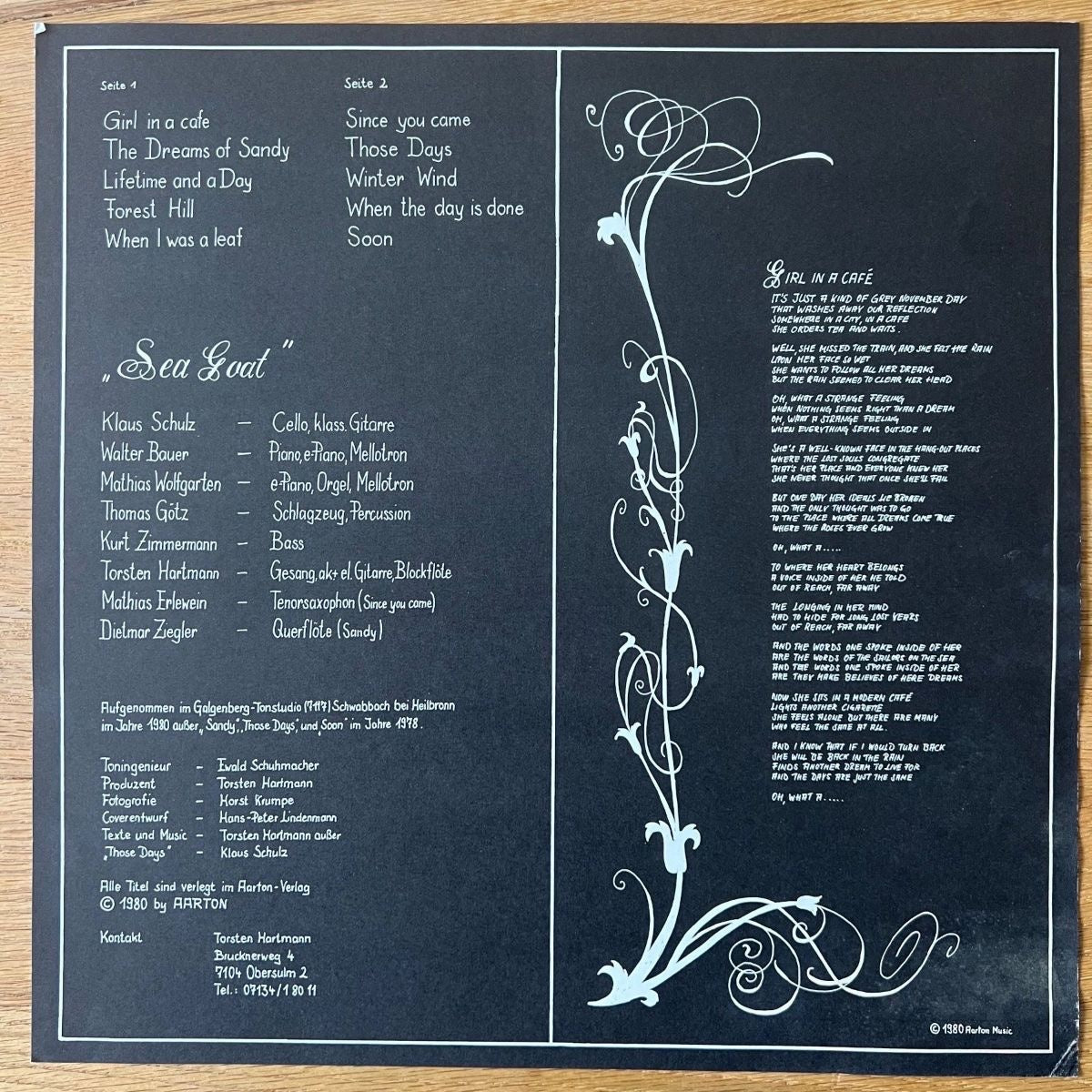 Torsten Hartmann - Those Days / 1. D-Press. 1980 - (M-/M-)