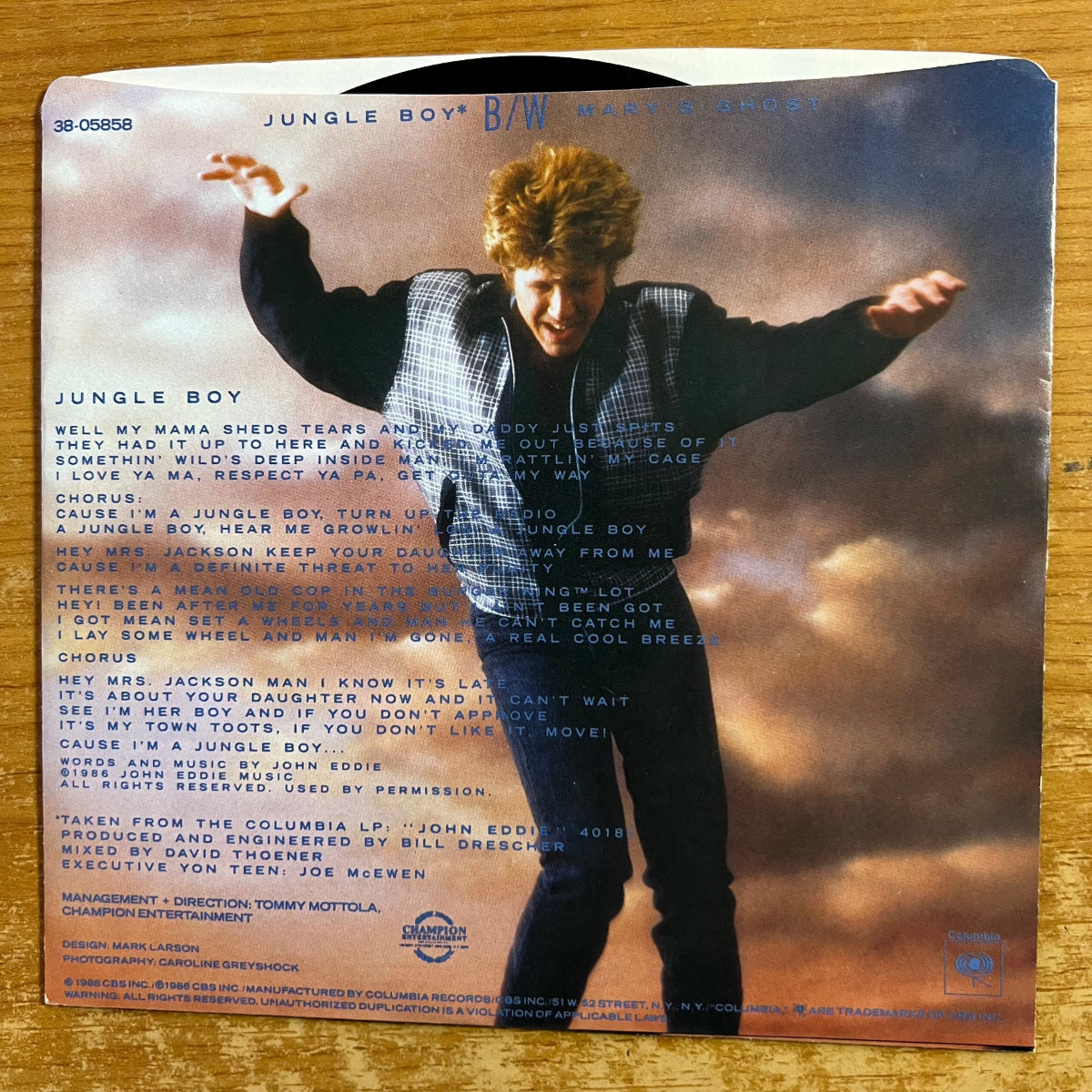 John Eddie - Jungle Boy / 1. US-Press. 1986 - (M-/M-)