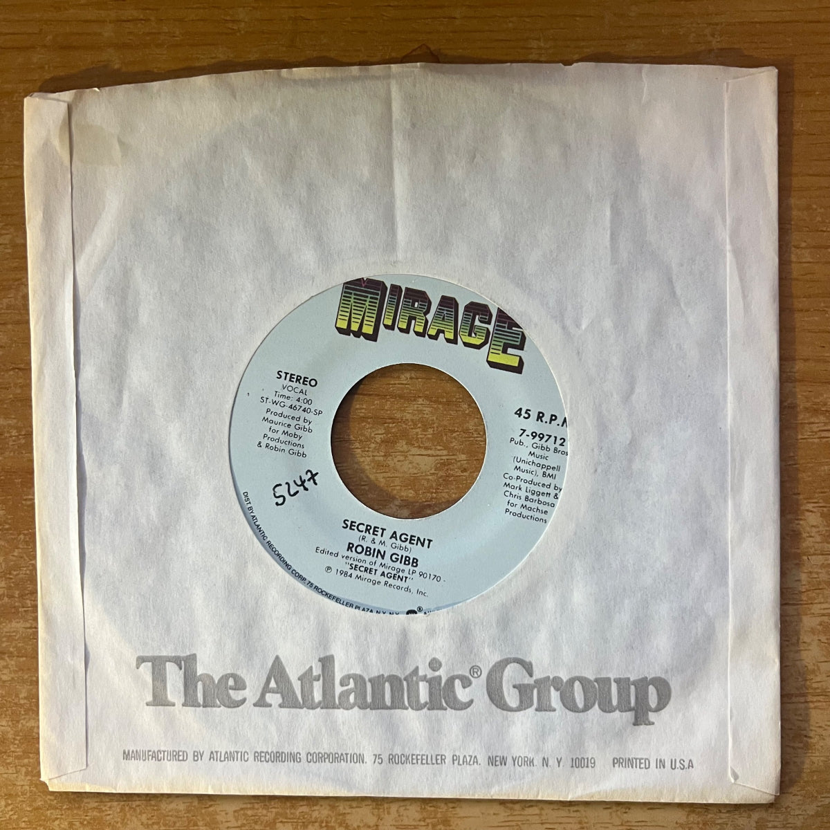 Robin Gibb - Secret Agent / 1. US-Press. 1984 - (M-/VG+)