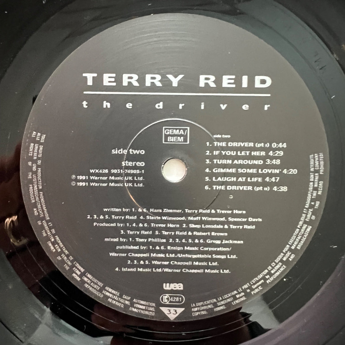 Terry Reid - The Driver / 1. D-Press. 1991 - (M-/M-)