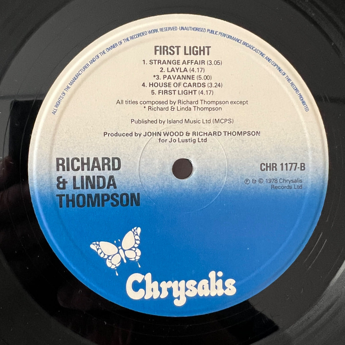 Richard & Linda Thompson - First Light / 1. UK-Press. 1978 - (VG++/VG++)