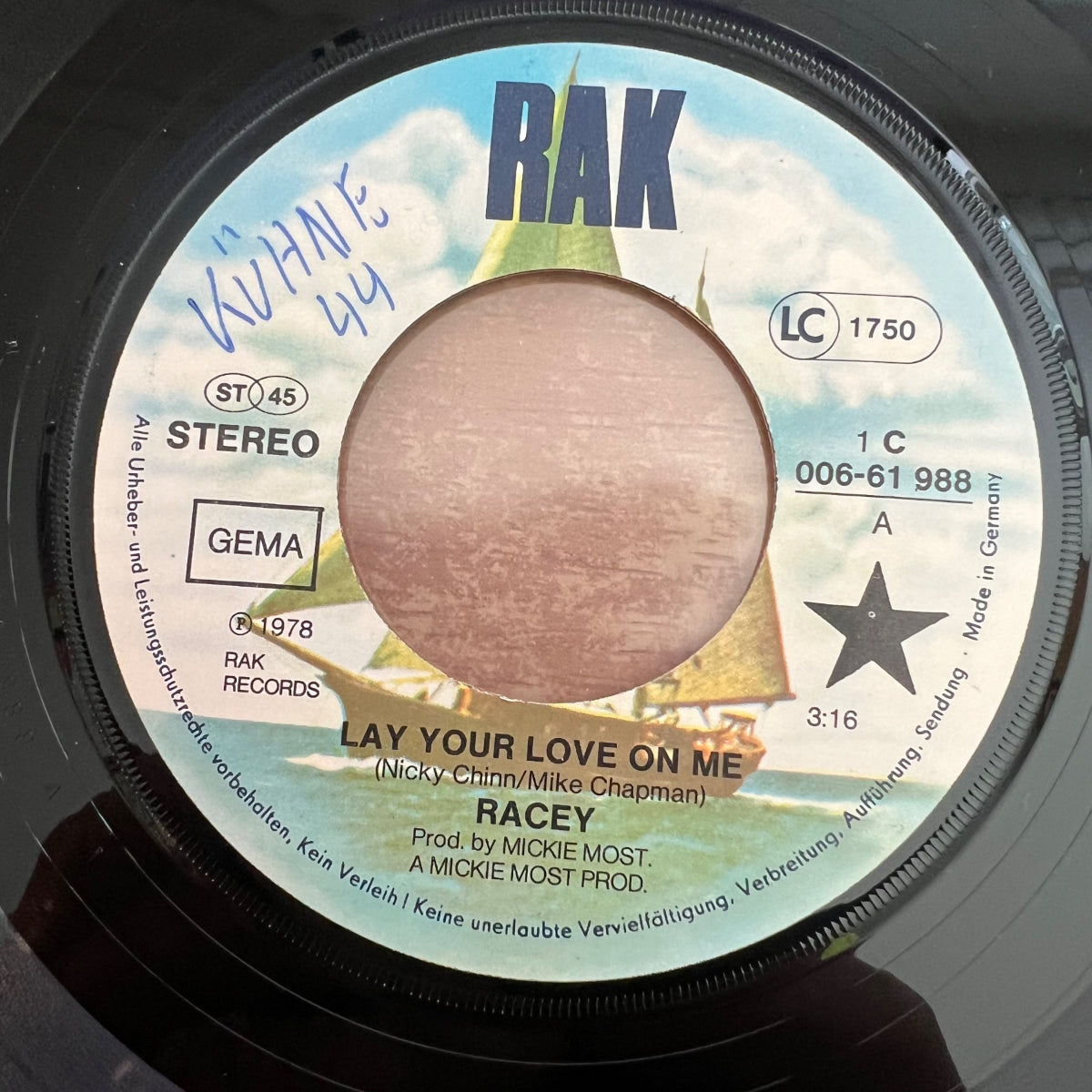 Racey - Lay Your Love On Me / 1. D-Press. 1978 - (M-/VG++)