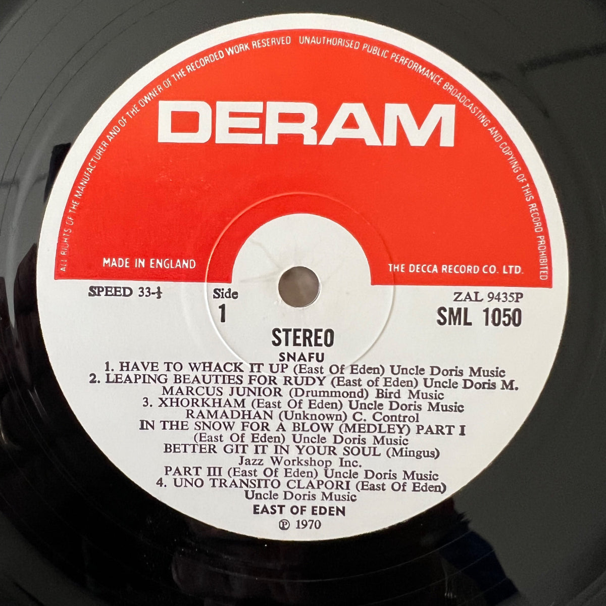 East Off Eden - Snafu / 1. UK-Press. 1970 - (VG++/VG+)
