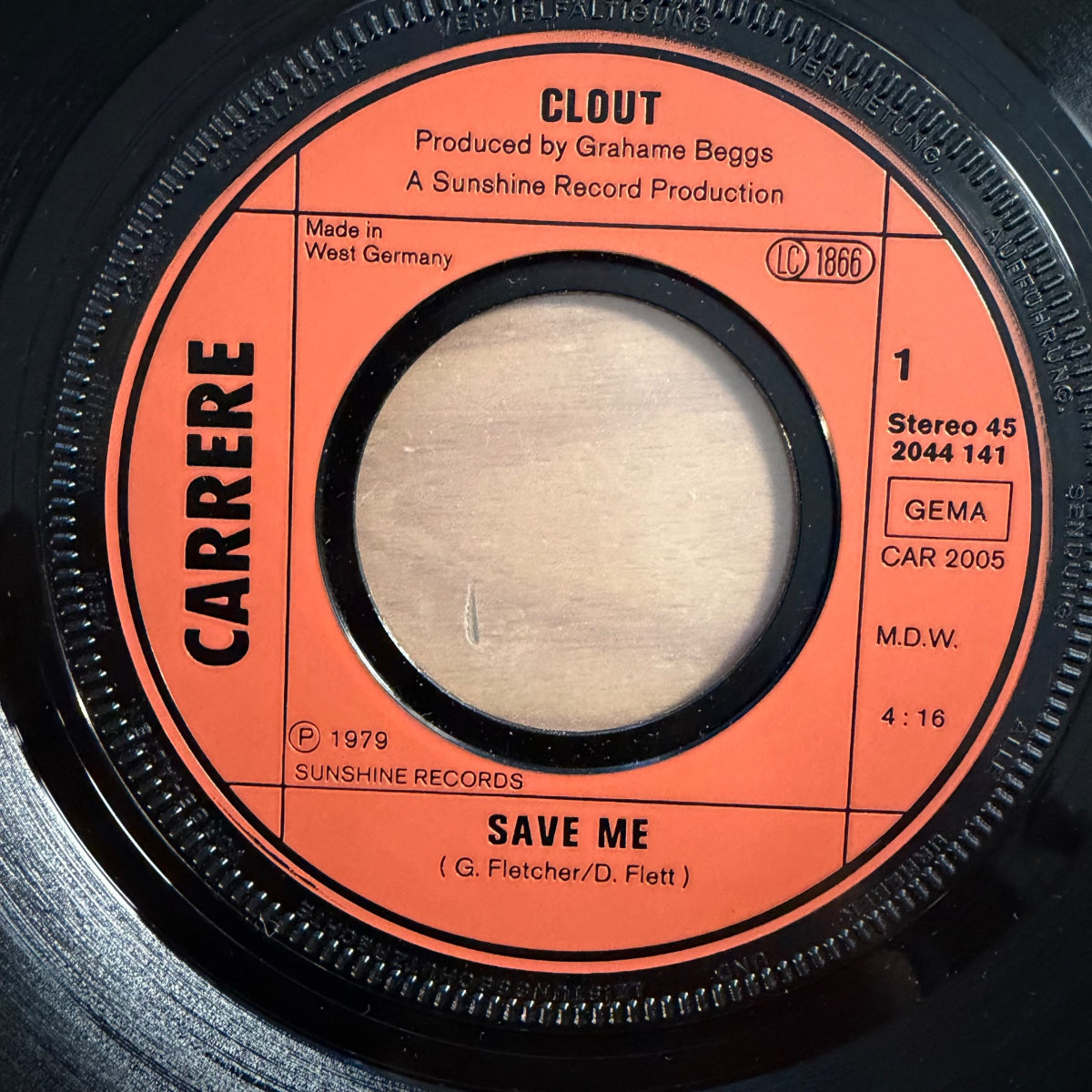 Clout - Save Me / 1. D-Press. 1979 - (VG++/VG+)