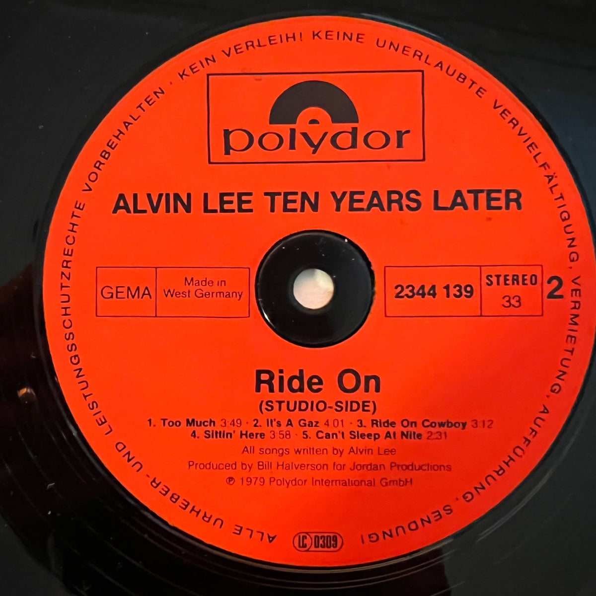 Alvin Lee, Ten Years Later - Ride On / 1. D-Press. 1979 - (VG++/VG++)