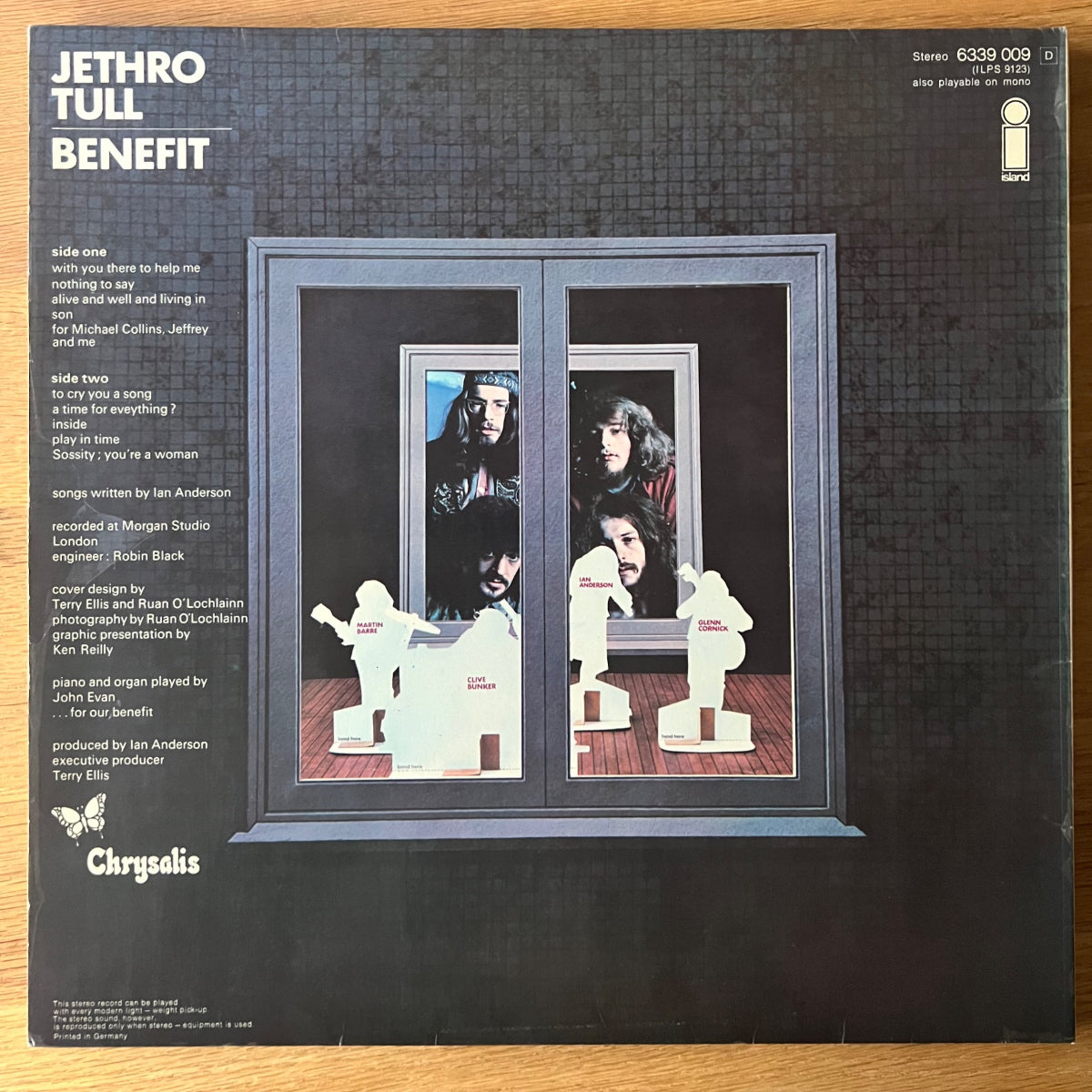 Jethro Tull - Benefit / 1er pressage D. 1970 - Sans affiche - (M-/VG++)