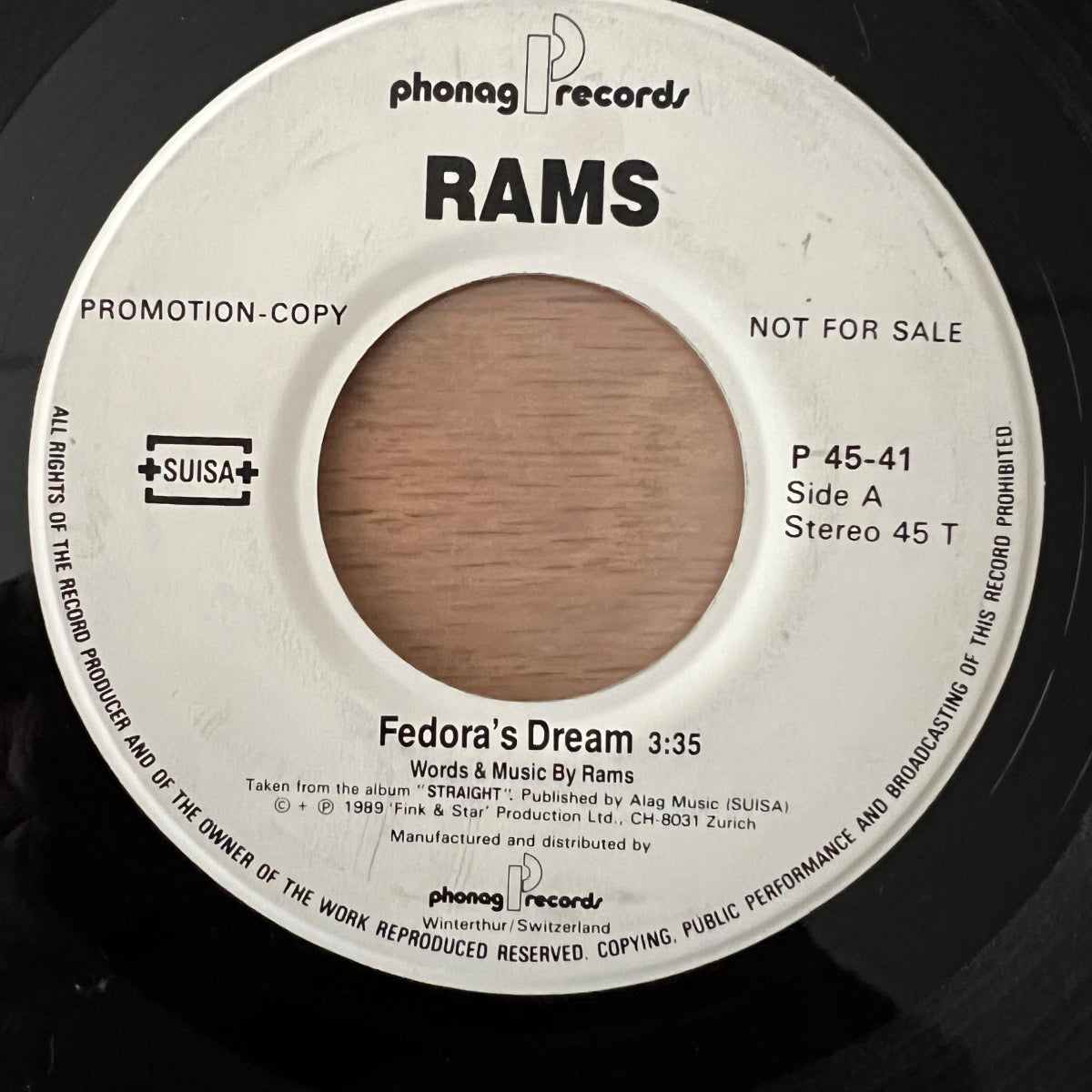 Rams - Fedora's Dream / Promotion suisse 1989 - (M-/Neutre)