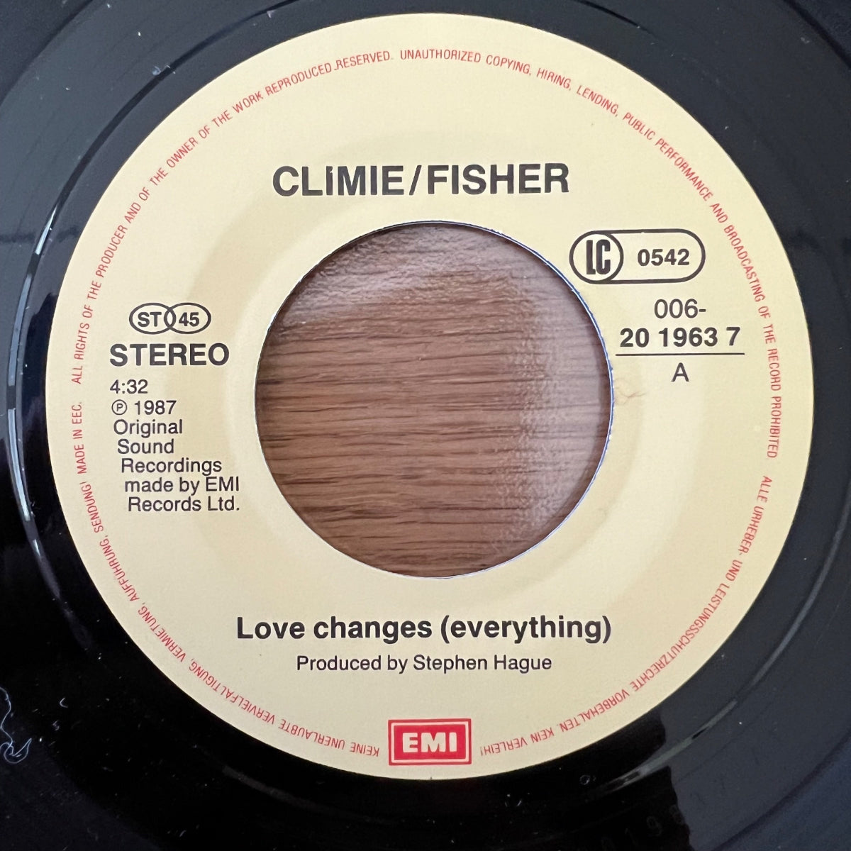Climie Fisher - Love Changes / 1. EU-Press. 1987 - (M-/VG++)