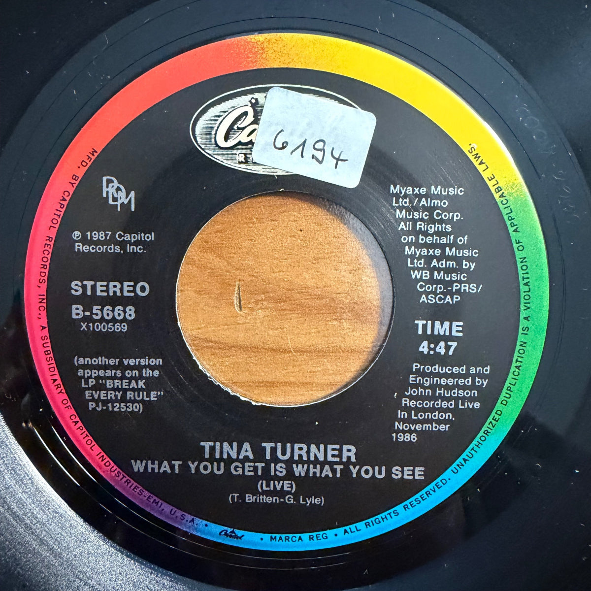 Tina Turner - What You Get Is What You See / 1. US-Press. 1987 - (M-/M-)