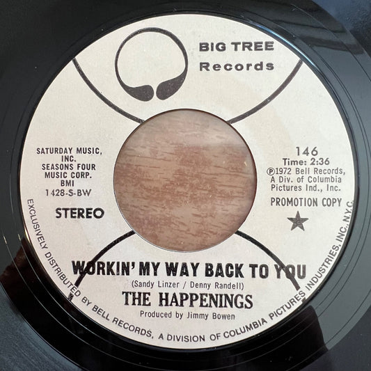 Happenings - Workin' My Way Back To You / US-Promo 1972 - (M-/Neutral)