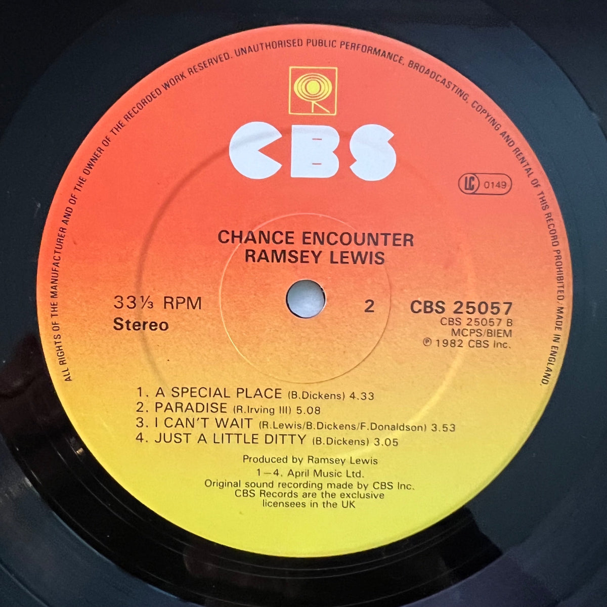 Ramsey Lewis - Chance Encounter / 1. UK-Press. 1982 - (M-/M-)