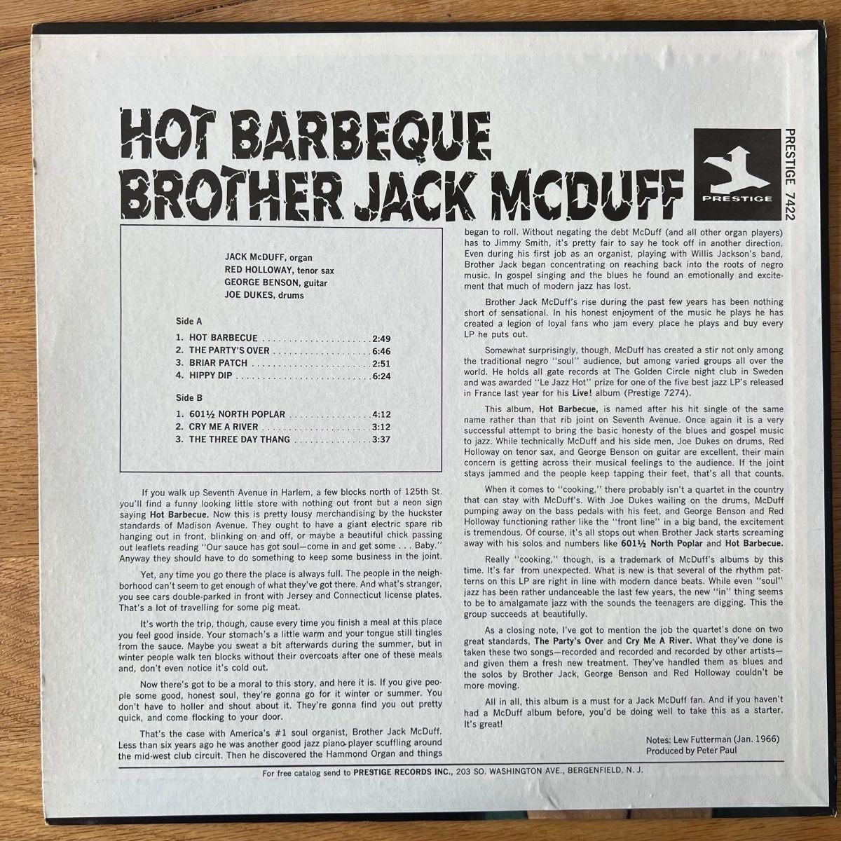 Brother Jack McDuff - Hot Barbeque / US-Press. - (VG++/M-)