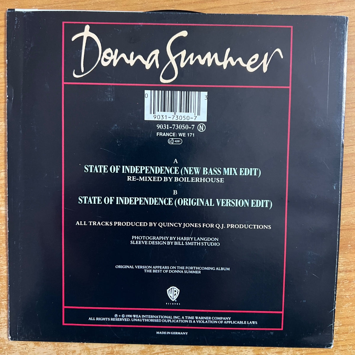 Donna Summer - State Of Independence / EU-Press. 1990 - (M-/M-)