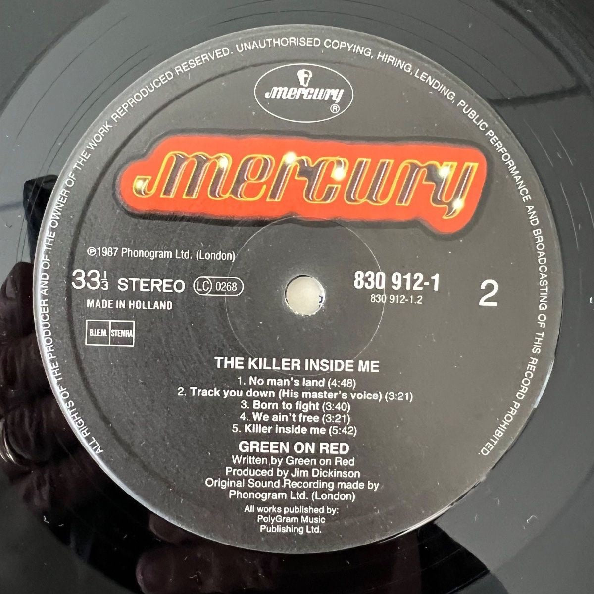 Green On Red - The Killer Inside Me / 1. NL-Press. 1987 - (M-/VG++)