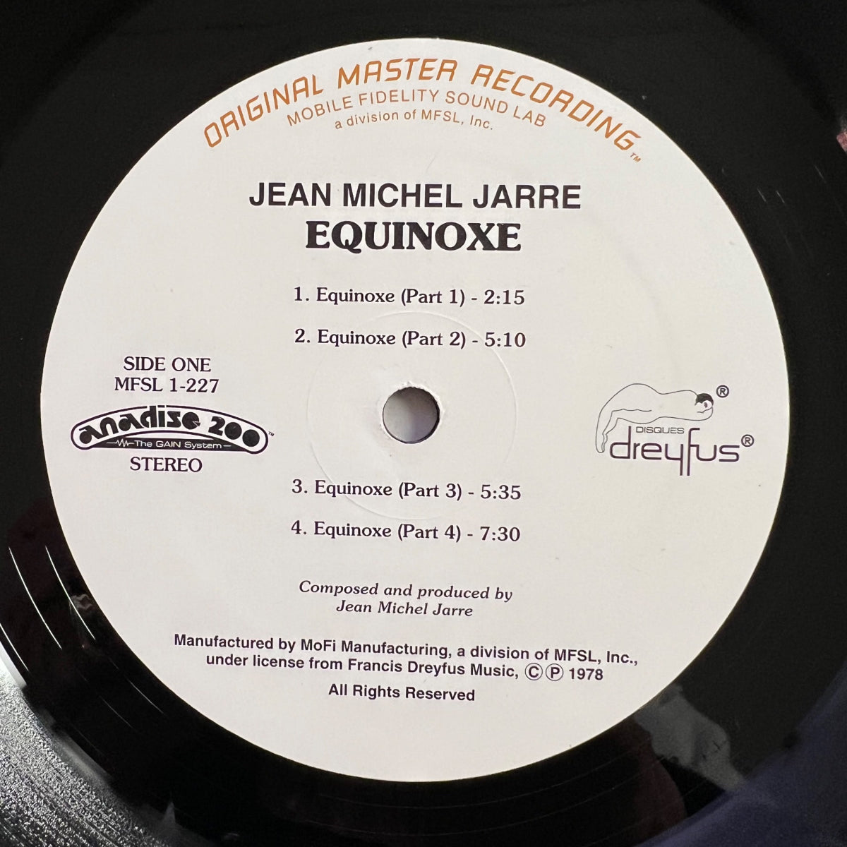 Jean Michel Jarre - Equinoxe / Audiophile MFSL-Press. 1995 - (M-/M-)