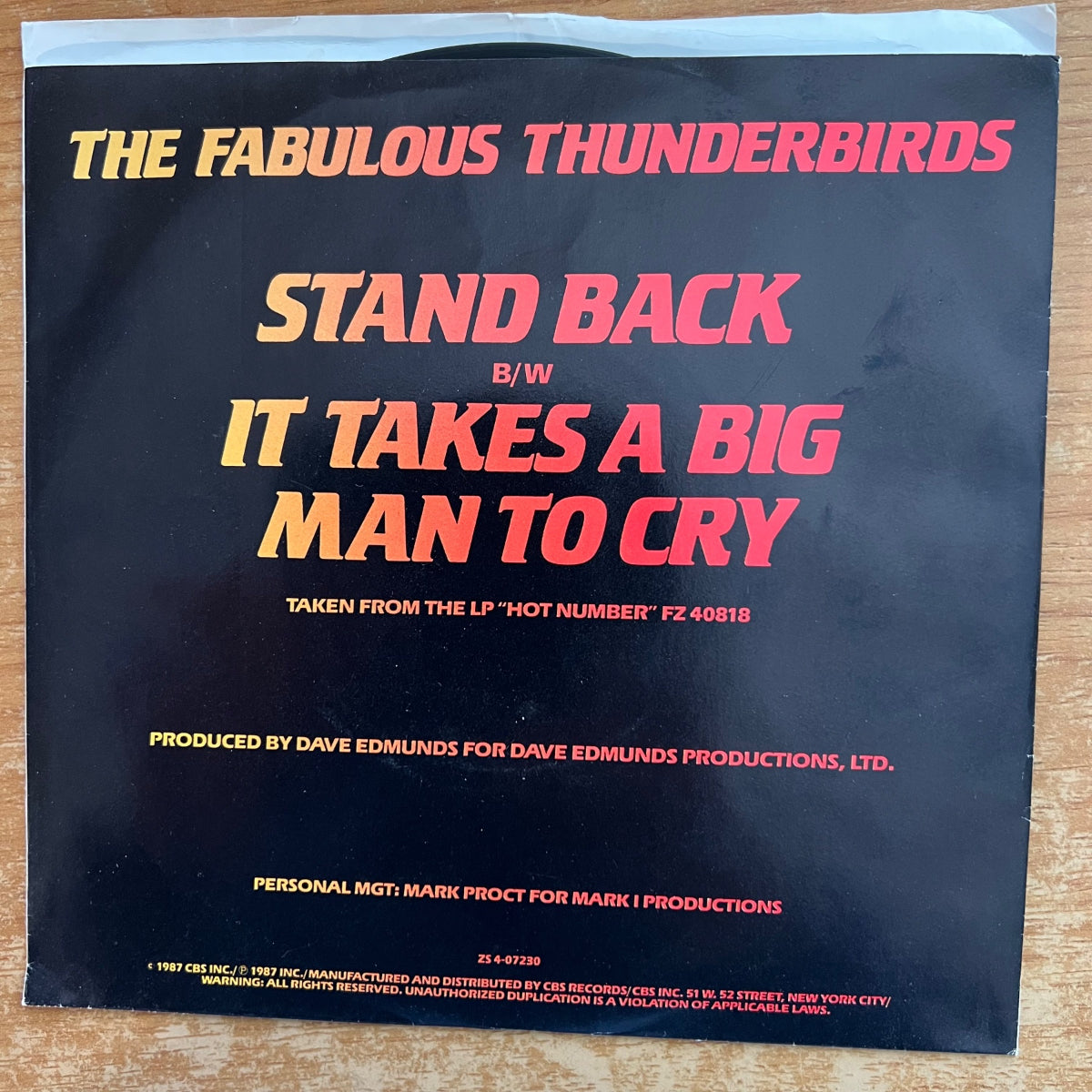 Fabulous Thunderbirds - Stand Back / 1. US-Press. 1987 - (M-/VG++)