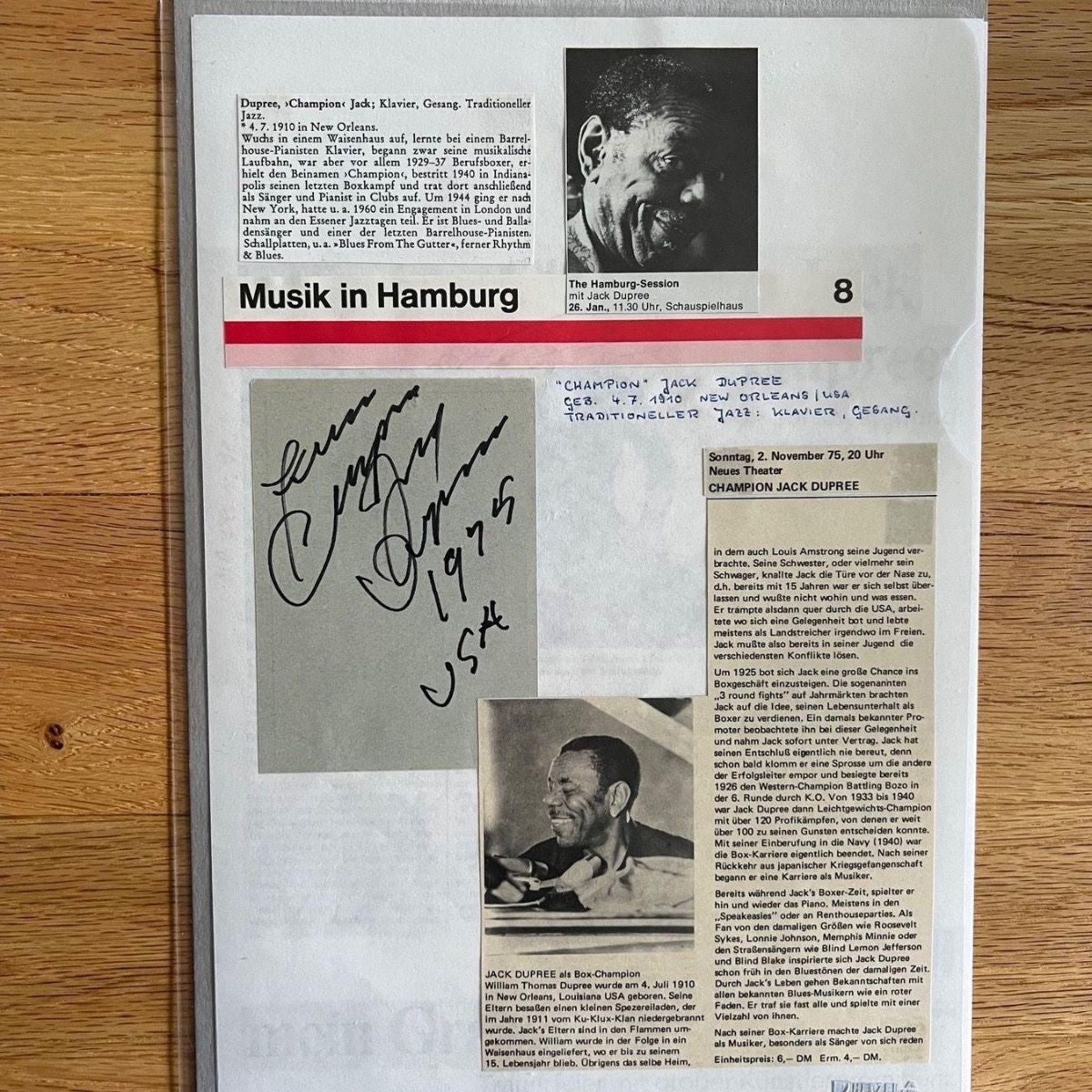 Champion Jack Dupree - I Had That Dream / 1. D-Press. 1982 - Cover signed - (M-/M-)