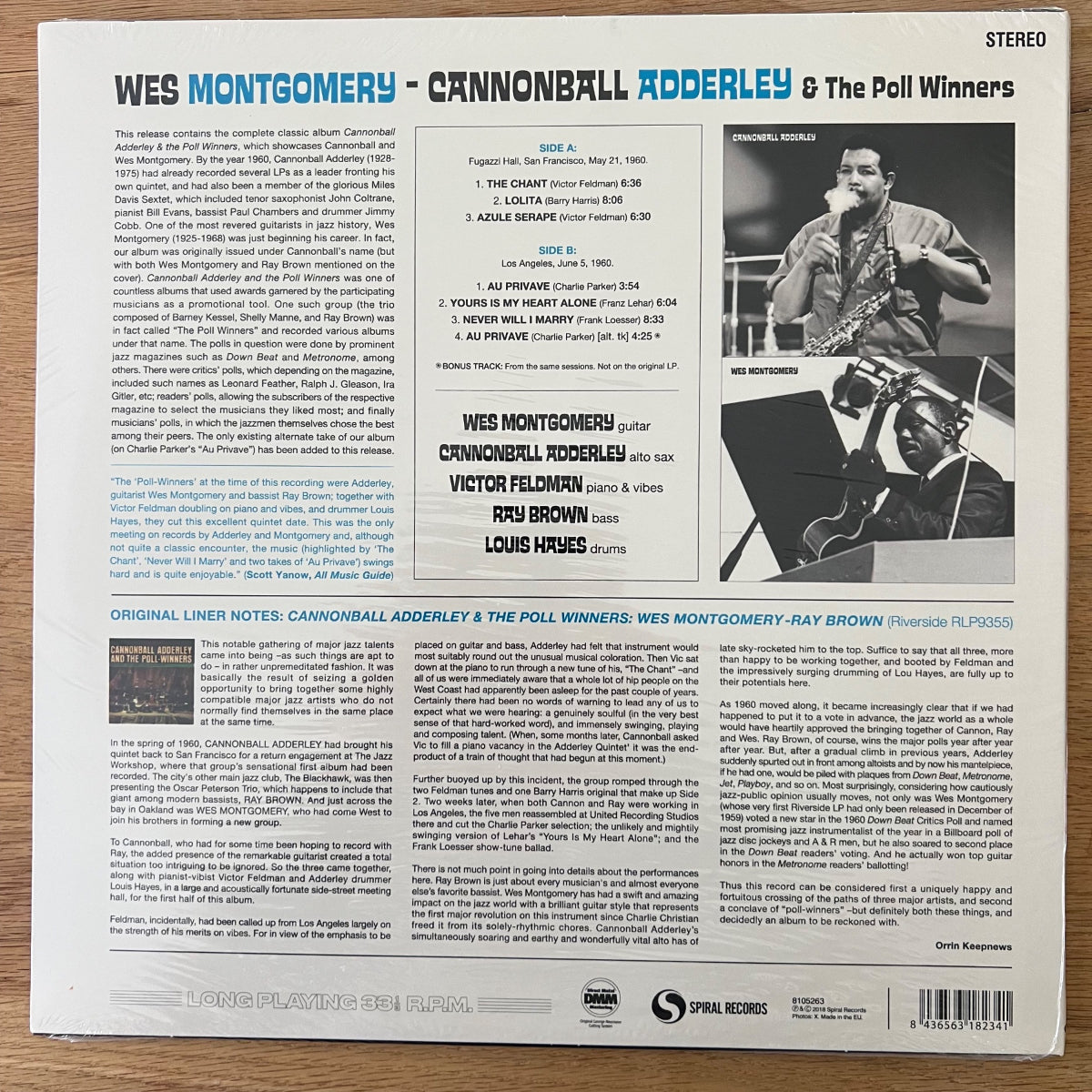 Wes Montgomery & Cannonball Adderley - And The Poll Winners - Audiophile Press. - (Mint & sealed)