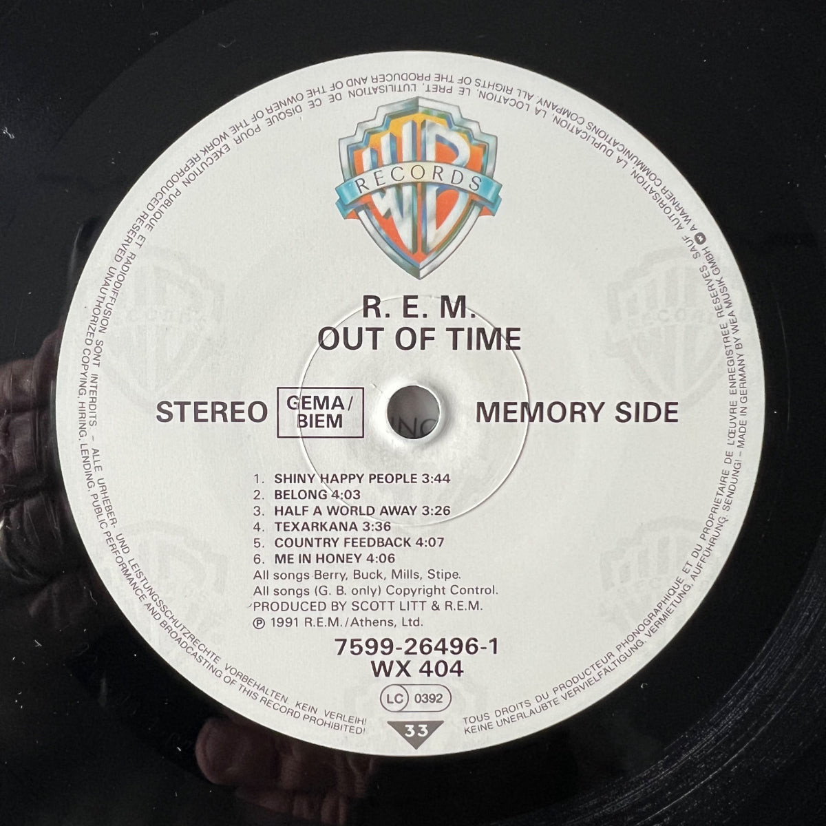 REM - Out Of Time / 1ère édition européenne. 1991 - (M-/VG++)