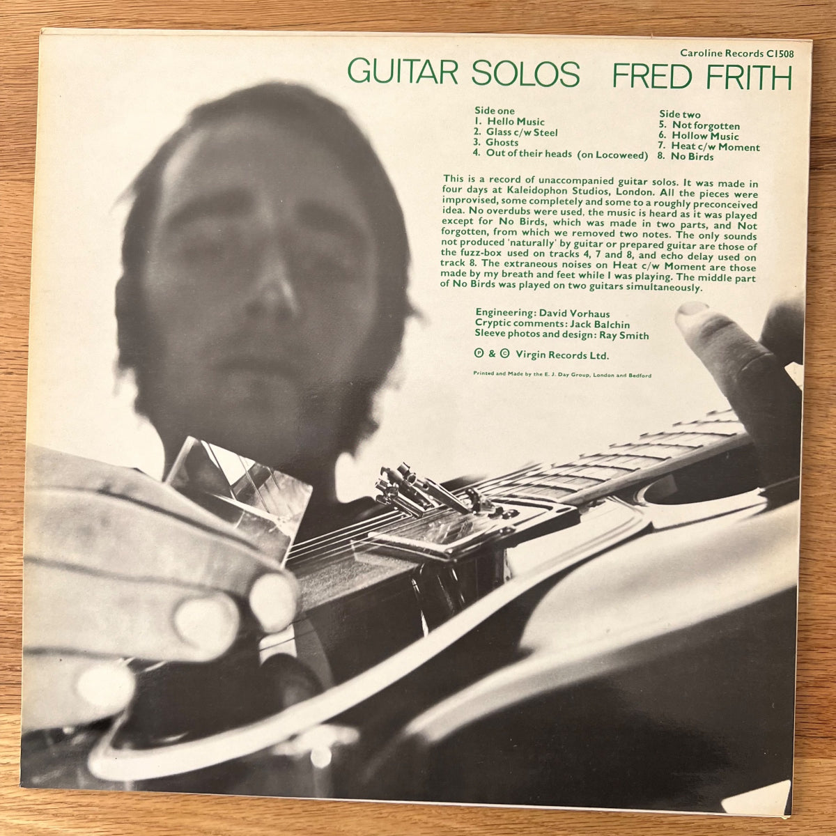 Fred Frith - Guitar Solos / 1. UK-Press. 1974 - (M-/M-)