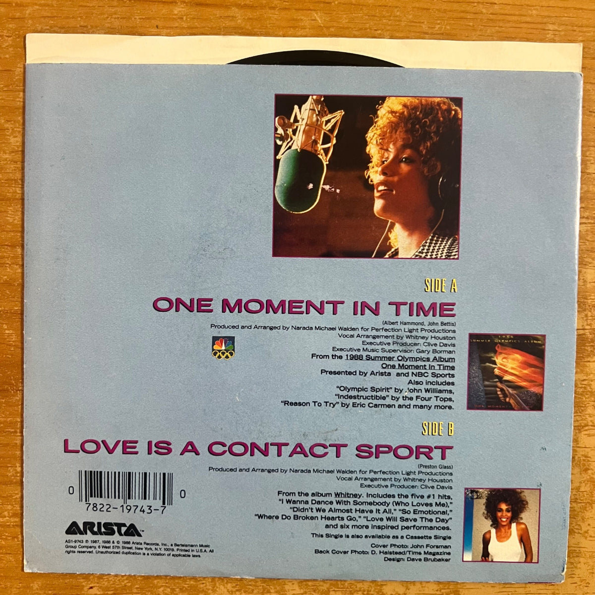 Whitney Houston - One Moment In Time / 1ère presse américaine 1988 - (M-/M-)