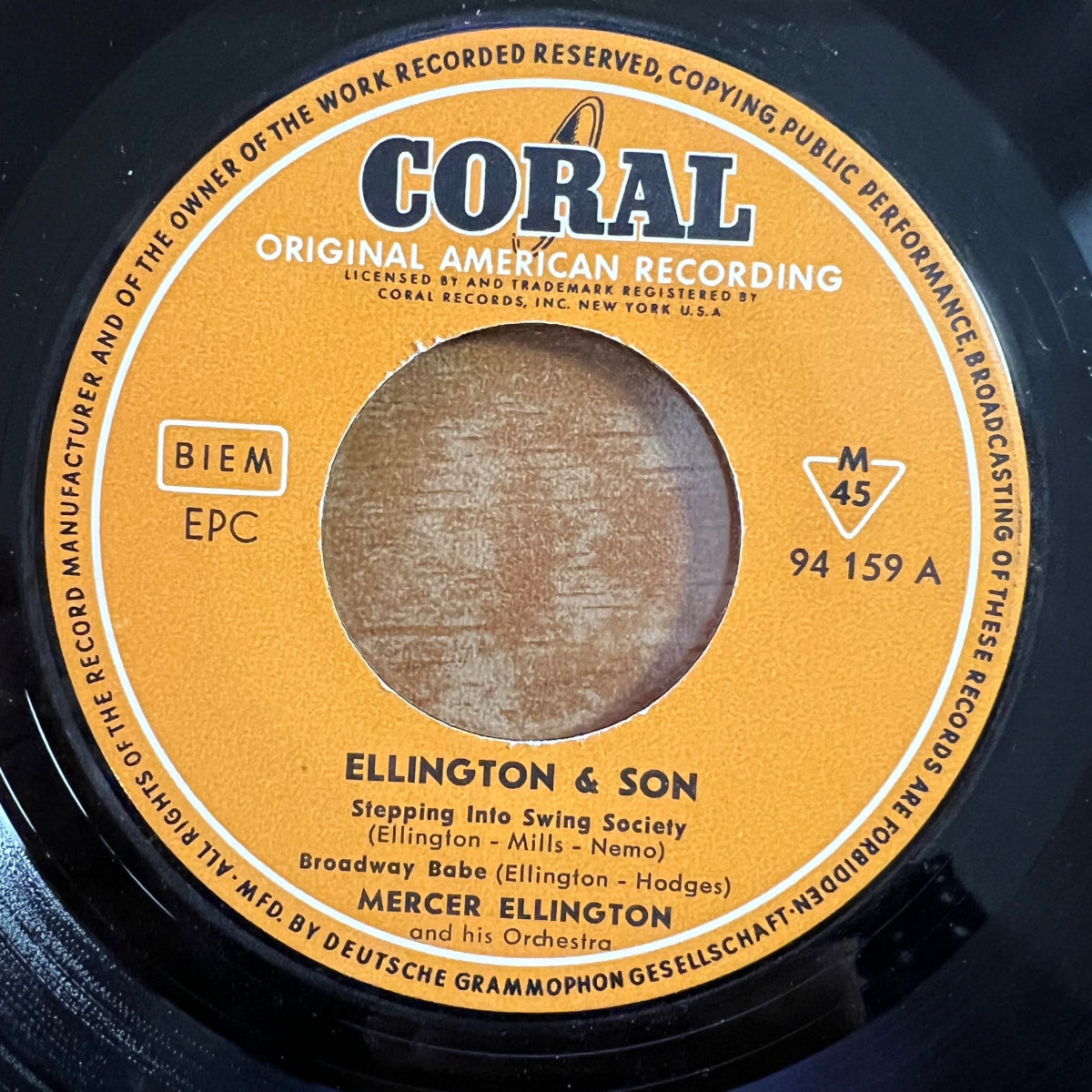 Ellington & Son - Stepping Into Swing Society / 7" EP - 1. D-Press. 1959 - (VG+/VG++)