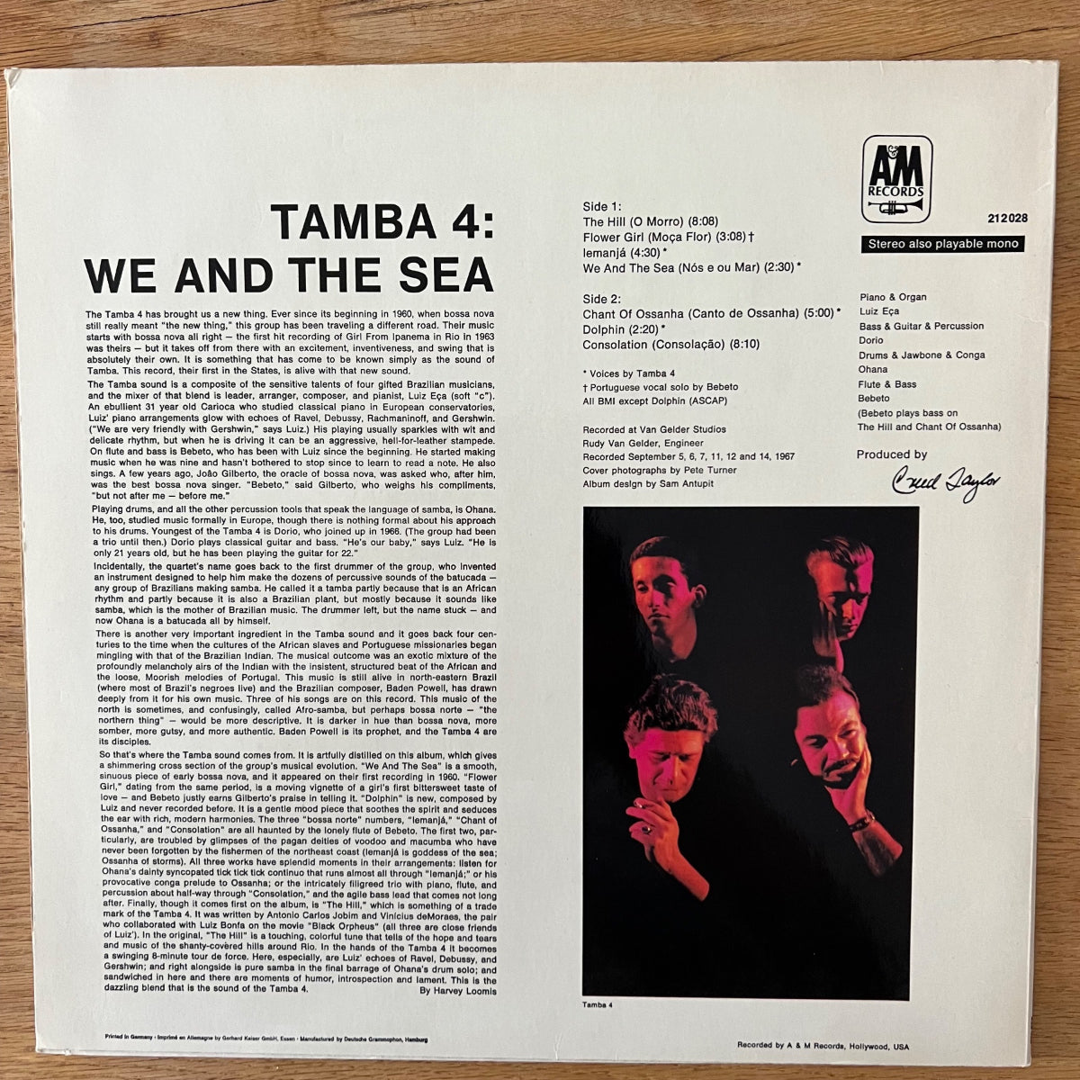 Tamba 4 - We And The Sea / 1. D-Press. 1968 - (M-/VG++)