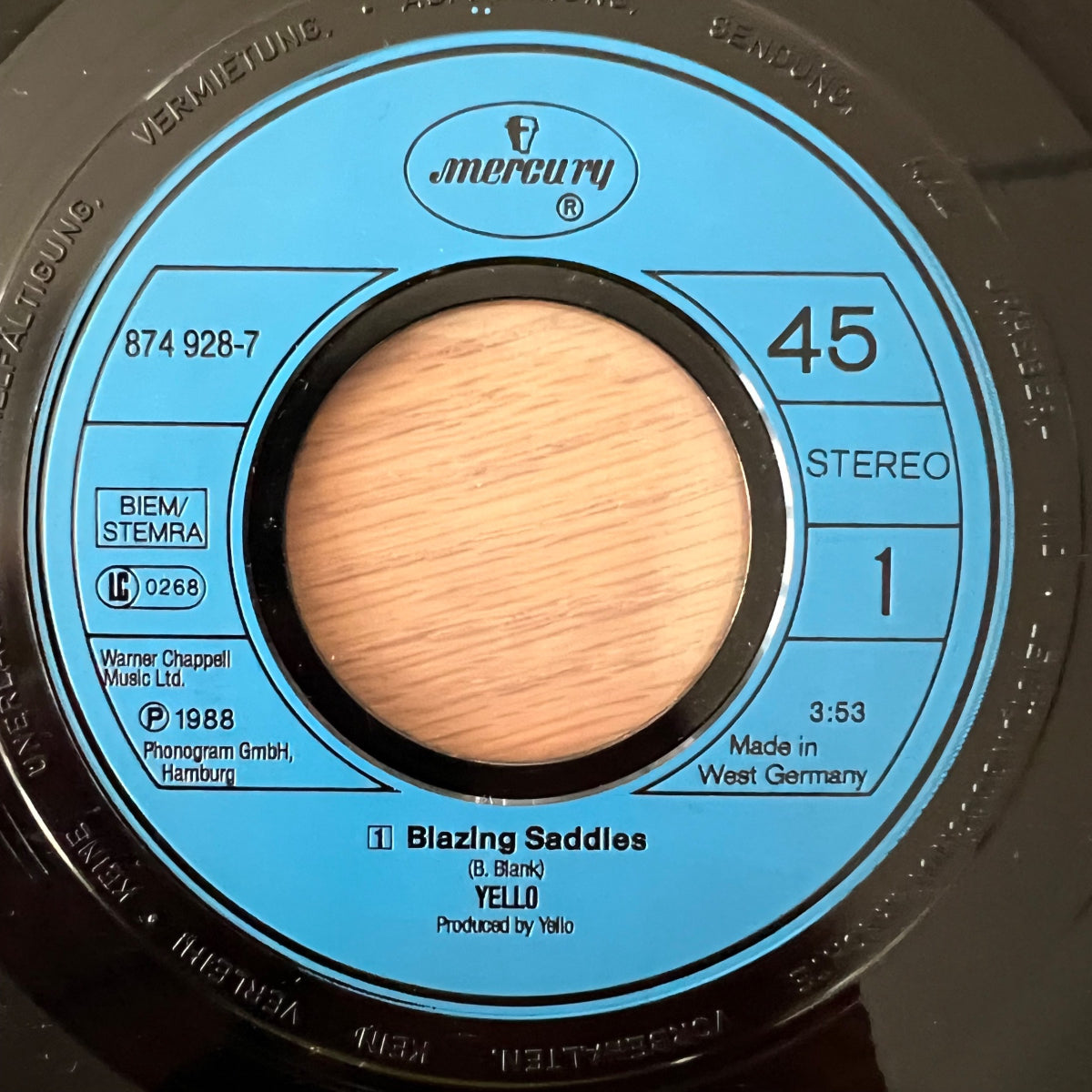 Yello - Blazing Saddles / 1. D-Press. 1989 - (M-/VG++)