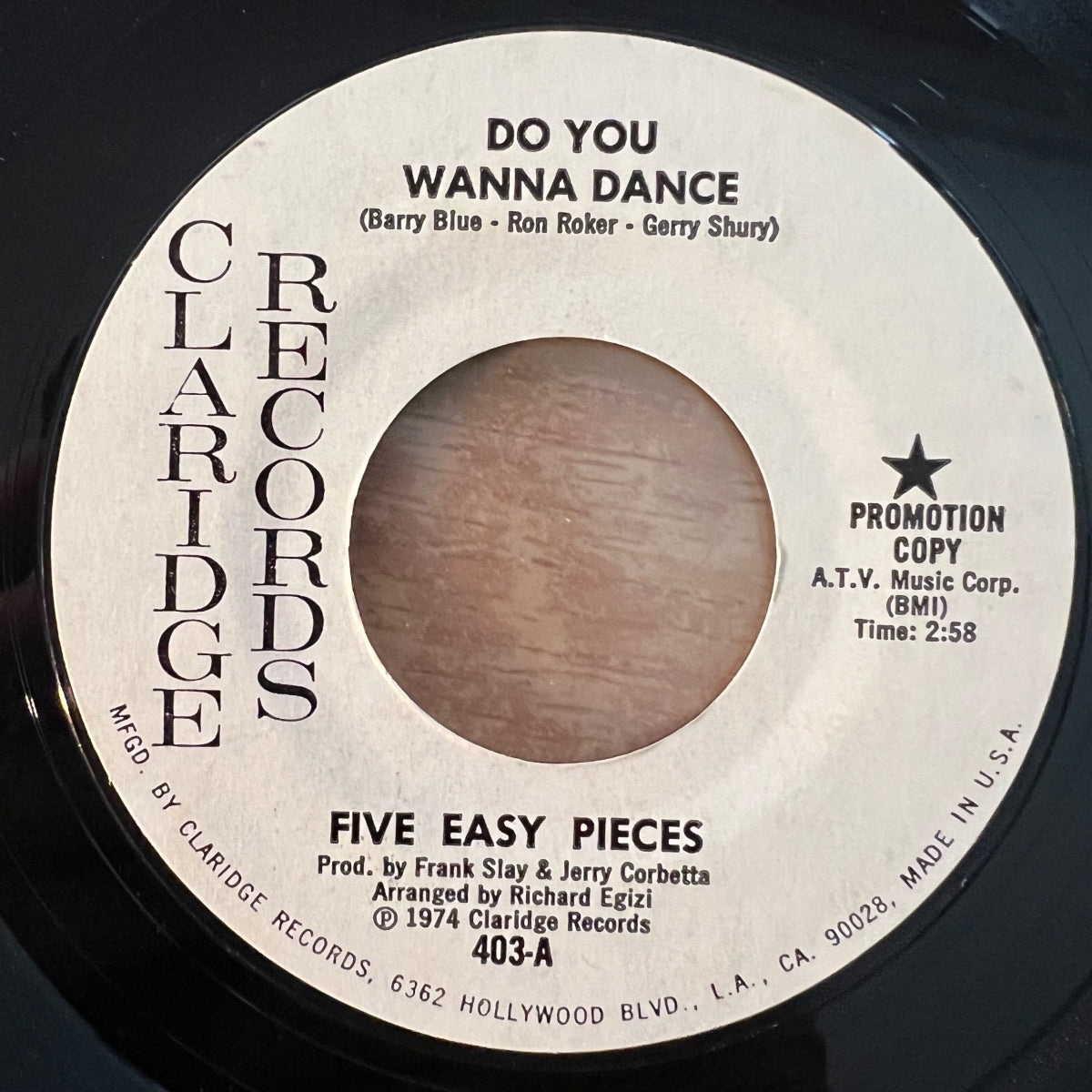 Five Easy Pieces - Do You Wanna Dance / US-Promo 1974 - (M-/Neutral)