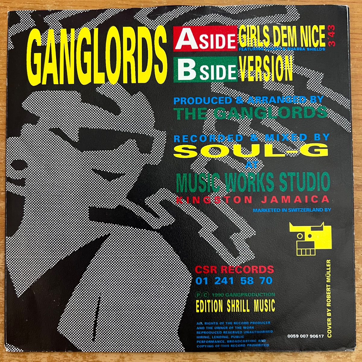 Ganglords feat. Lucan & Shabba Shields - Girls Dem Nice / 1. Swiss-Press. 1990 - (VG++/VG++)