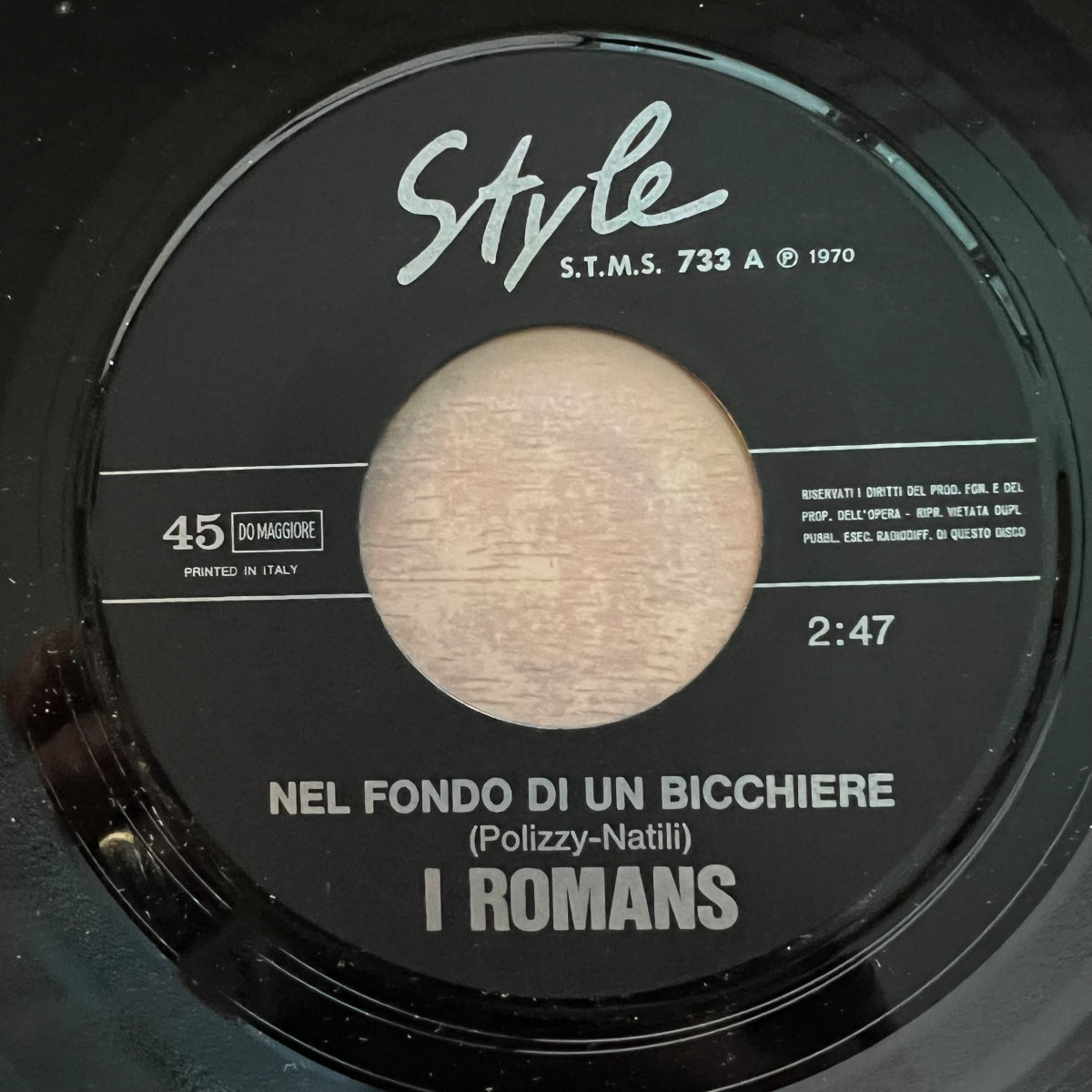 I Romans - Nel Fondo Di Un Bicchiere / 1. Italy-Press. 1970 - (VG++/VG++)