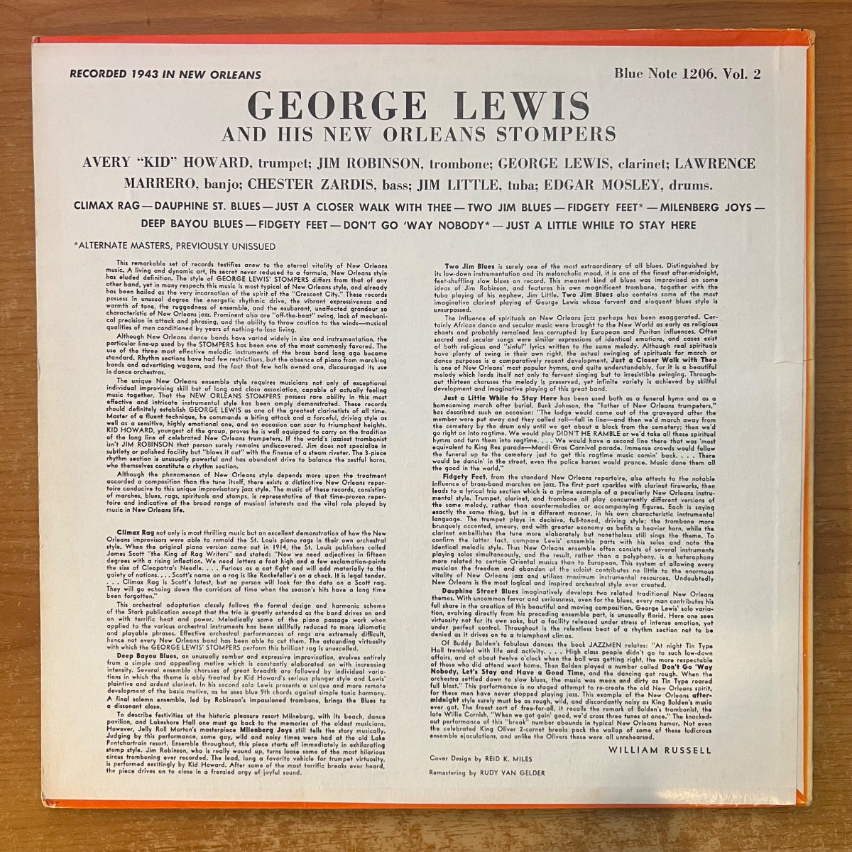 George Lewis & His New Orleans Stompers - Vol. 2 / US-Press. 1962 - (M-/VG++)